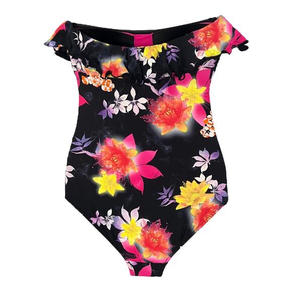 Seafolly One Piece Eden Maillot Floral Add straps or strapless Swimsuit 10 NWT